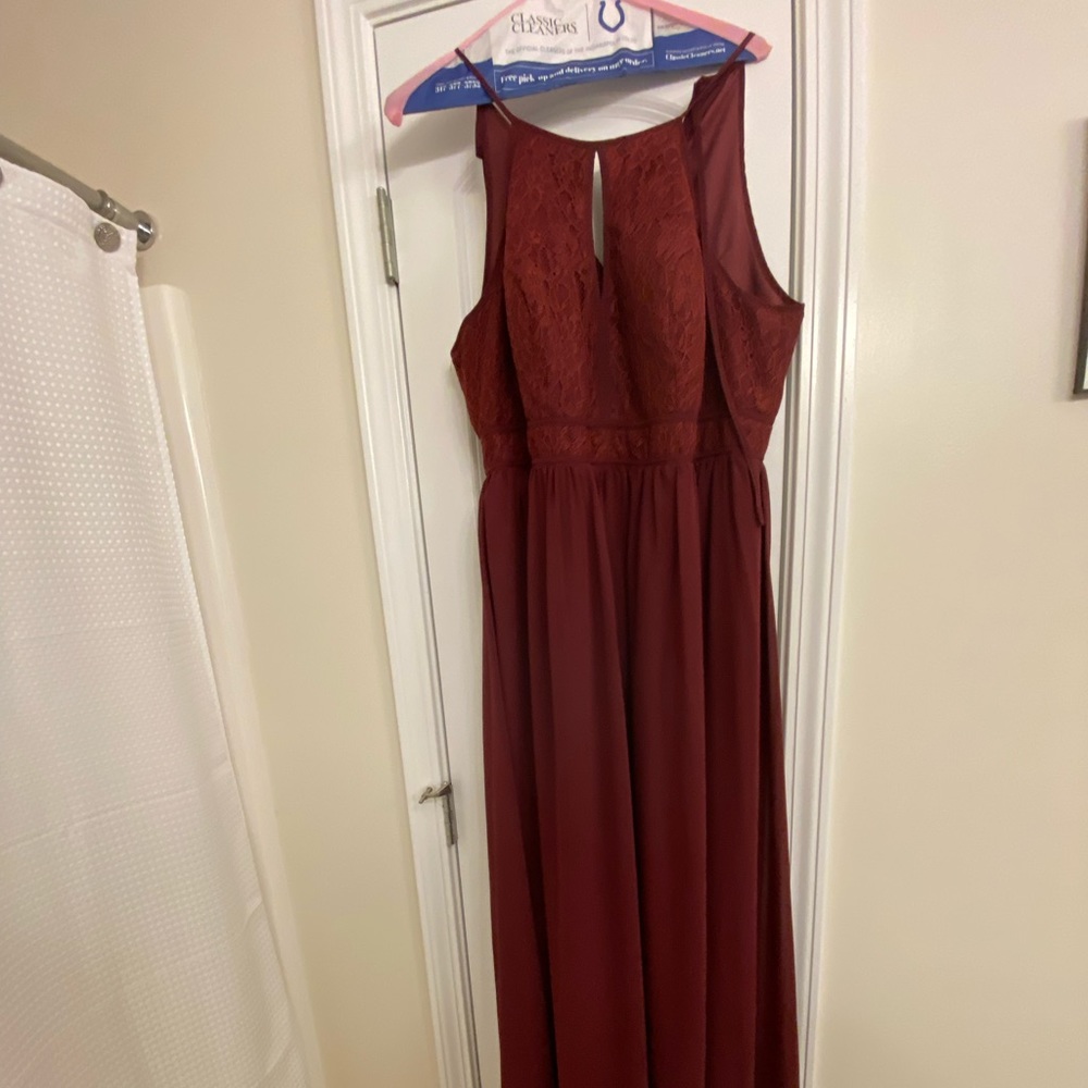 Azazie Audrey dress in Cabernet